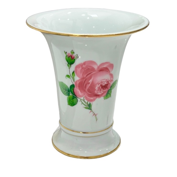 VINTAGE MEISSEN PORCELAIN ROSE VASE #Q22(6) - Picture 8 of 15